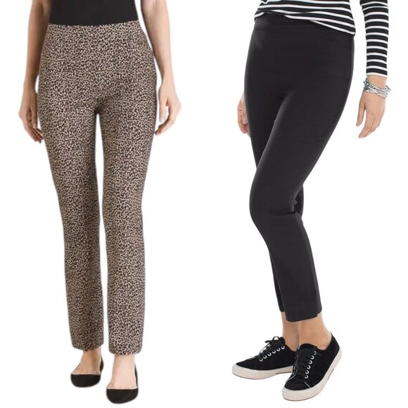 Set of 2 Chico's So Slimming Brigitte Pants - Picture 1 of 13